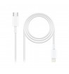 CABLE LIGHTNING M A USB C M NANOCABLE 1M BLANCO MACHO A MAC