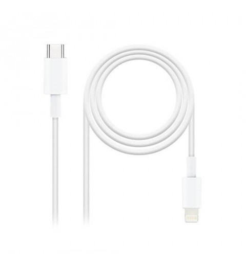 CABLE LIGHTNING M A USB C M NANOCABLE 1M BLANCO MACHO A MAC