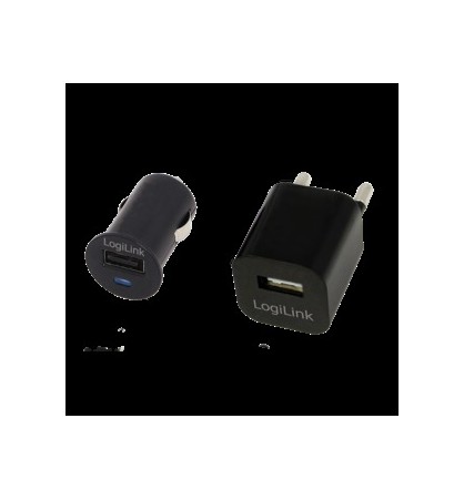 CARGADOR USB CASA COCHE LOGILINK PA0076 5V 1A PA0076