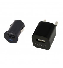 CARGADOR USB CASA COCHE LOGILINK PA0076 5V 1A PA0076