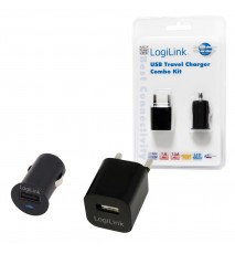 CARGADOR USB CASA COCHE LOGILINK PA0076 5V 1A PA0076