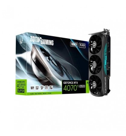 TARJETA GRaFICA ZOTAC RTX 4070TI SUPER TRINITY OC BLACK ED