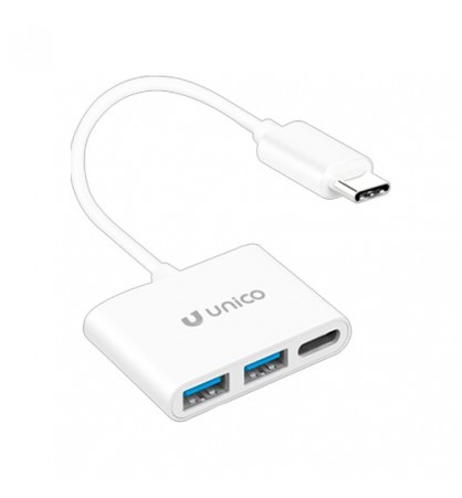 ADAPTADOR UNICO TIPOC A 2 USBA Y USB TIPOC