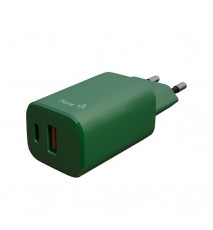 CARGADOR HUNE ECO 2 PUERTOS 20W USB C USB A BOSQUE