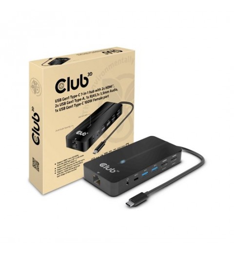 HUB USB CLUB3D GEN1 TIPO C 7 EN 1