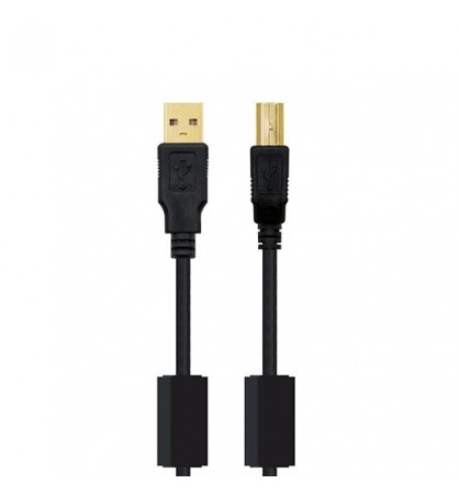 CABLE FERRITA USBA 20 A USBB 20 NANOCABLE 5M NEGRO