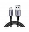 CABLE UGREEN USB A USB C ALUMINUM BRAID 1M BLACK