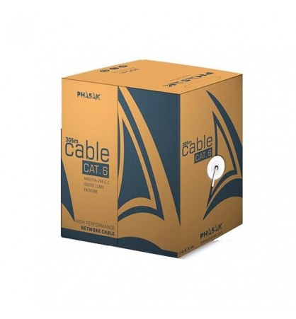 CABLE RED UTP CAT6 RJ45 PHASAK 305 GRIS