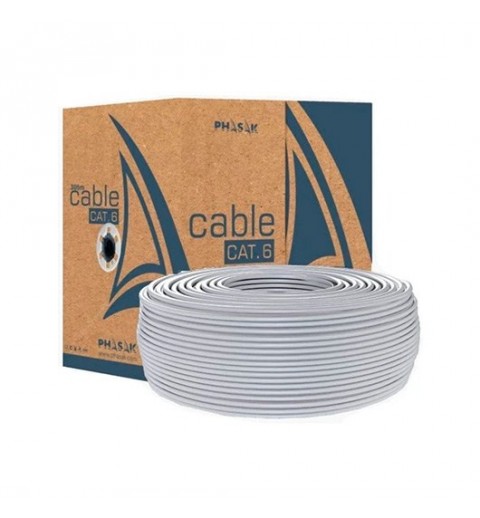 BOBINA CABLE GRIS PHASAK UTP AWG23 100m