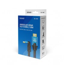 CABLE HDMI 21 M ANGULAR 8K SAVIO CL 147 18M