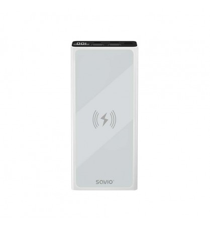 POWERBANK 10000 INDUCCION MAH SAVIO BA 06 BLANCO