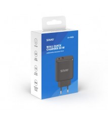 CARGADOR USB 30 DE CARGA RaPIDA 30W SAVIO LA 06 B