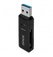 LECTOR DE TARJETAS SD USB 30 NEGRO SAVIO AK 64